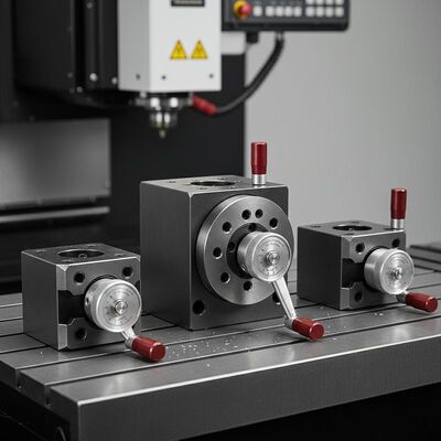 Fabbricazione in acciaio rinforzato con accuratezza di ripetizione di 0,005 mm e blocco manuale per il lavoro CNC a 3/4/5 assi
