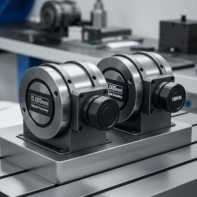 Fabbricazione in acciaio indurito con forza di blocco di 18KN e precisione di ripetizione di 0,005 mm per la lavorazione CNC