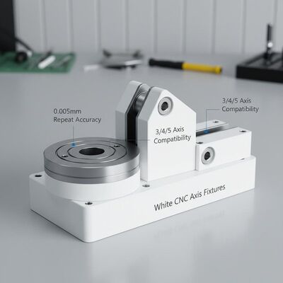 Fabbricazione a asse CNC bianco con precisione di ripetizione di 0,005 mm e compatibilità a asse 3/4/5 per la lavorazione di precisione