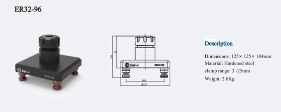 Gamma di pressione del dispositivo 3-25mm dell'anello di ER32-96 ER per 3/4/5 di vice di asse